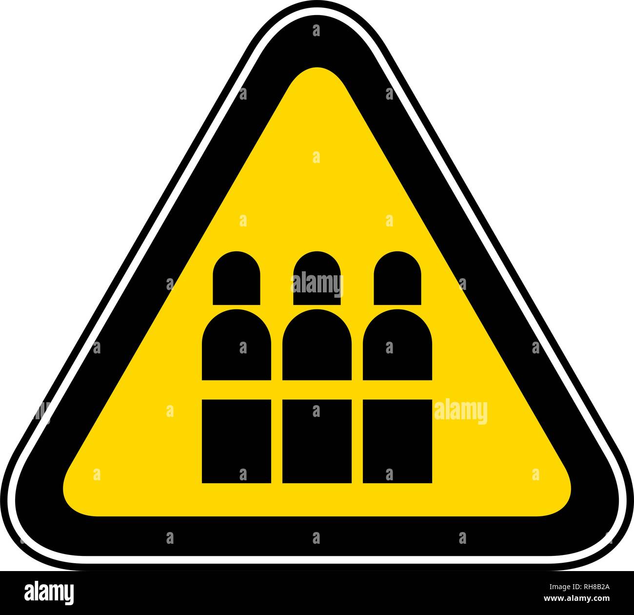 Spia triangolare simbolo di pericolo Illustrazione Vettoriale