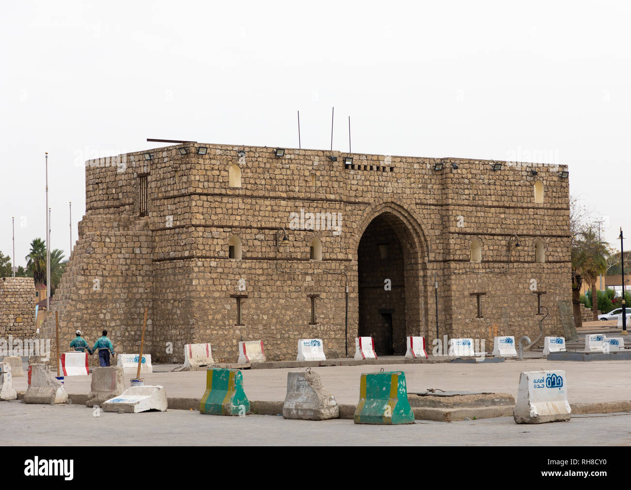 Vecchia porta della città, Mecca provincia, Jeddah, Arabia Saudita Foto Stock