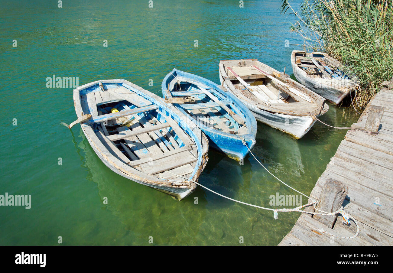 Vecchia barca di legno Foto Stock