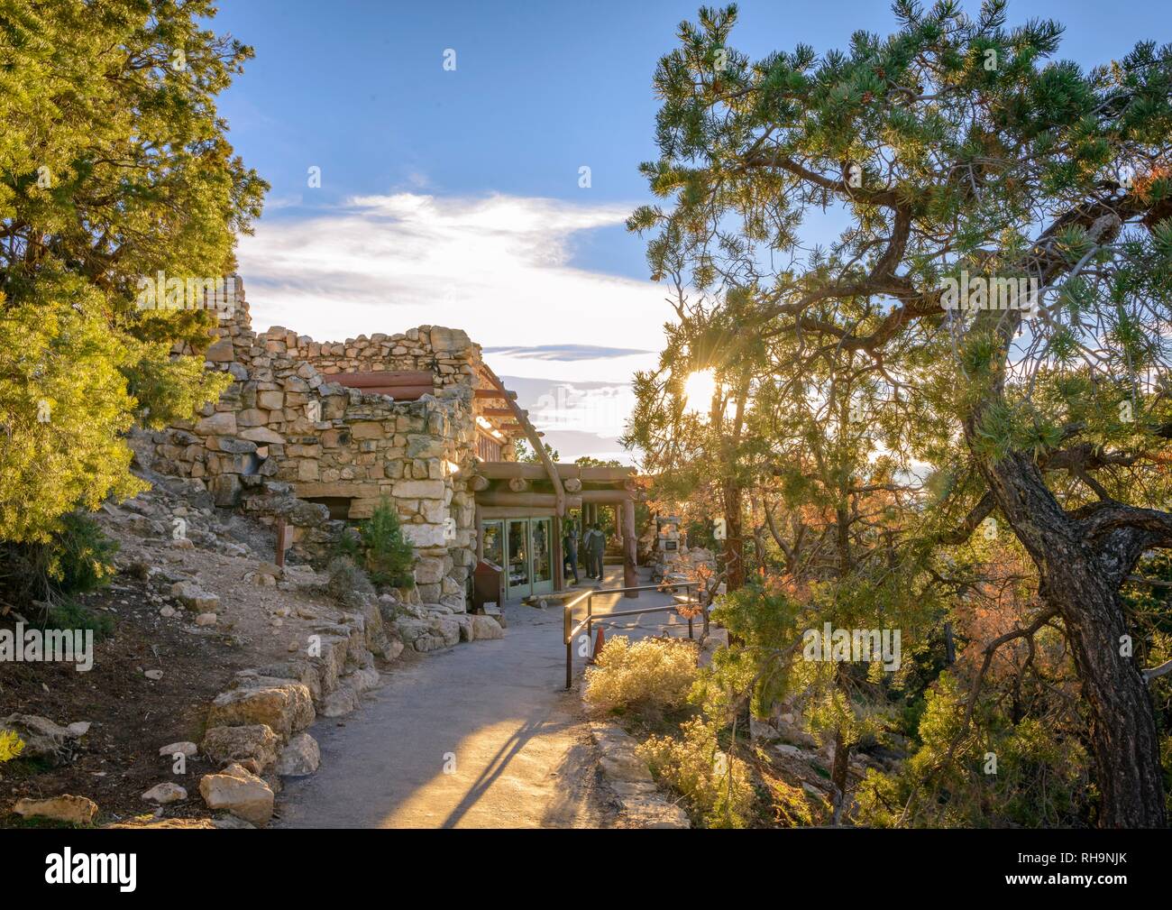 Sosta eremita di riposo, South Rim, il Parco Nazionale del Grand Canyon, Arizona, Stati Uniti d'America Foto Stock