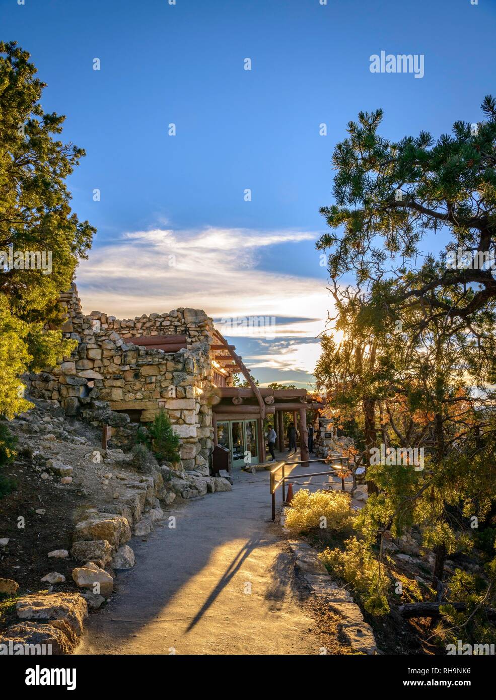 Sosta eremita di riposo, South Rim, il Parco Nazionale del Grand Canyon, Arizona, Stati Uniti d'America Foto Stock