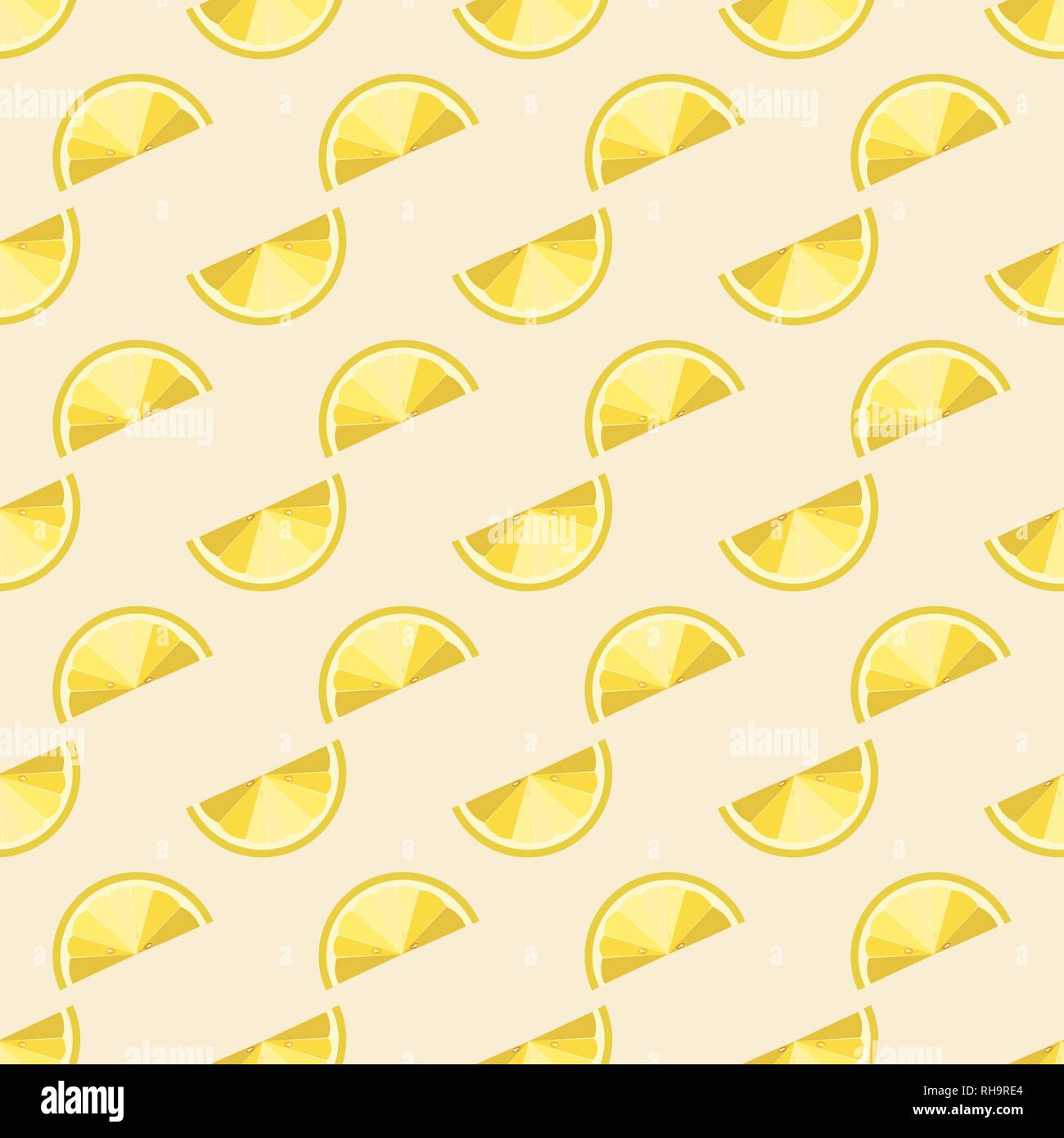 Estate Seamless pattern con fette intere e limoni. Illustrazione Vettoriale. 10 eps Illustrazione Vettoriale