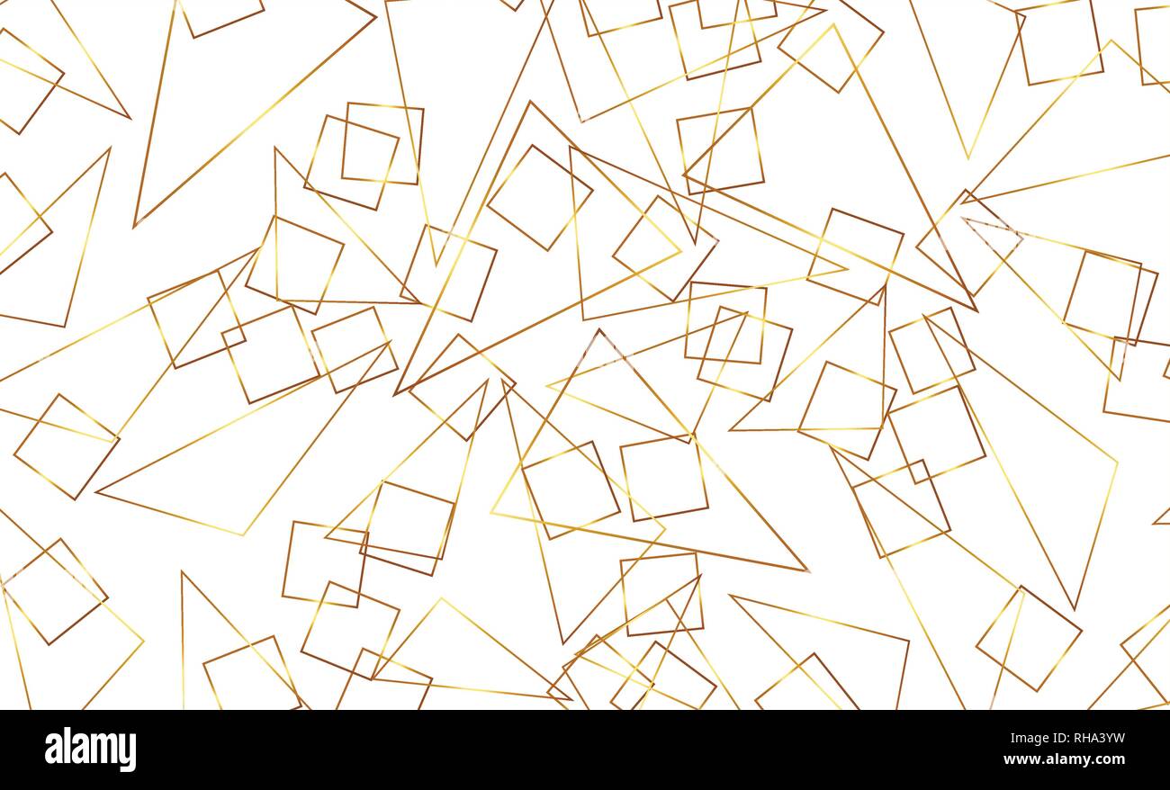 Geometrica perfetta. Sfondo dorato. Vector seamless. Texture dorata. Sfondo geometrico con triangolo. Oro, Glitter, moderno Illustrazione Vettoriale