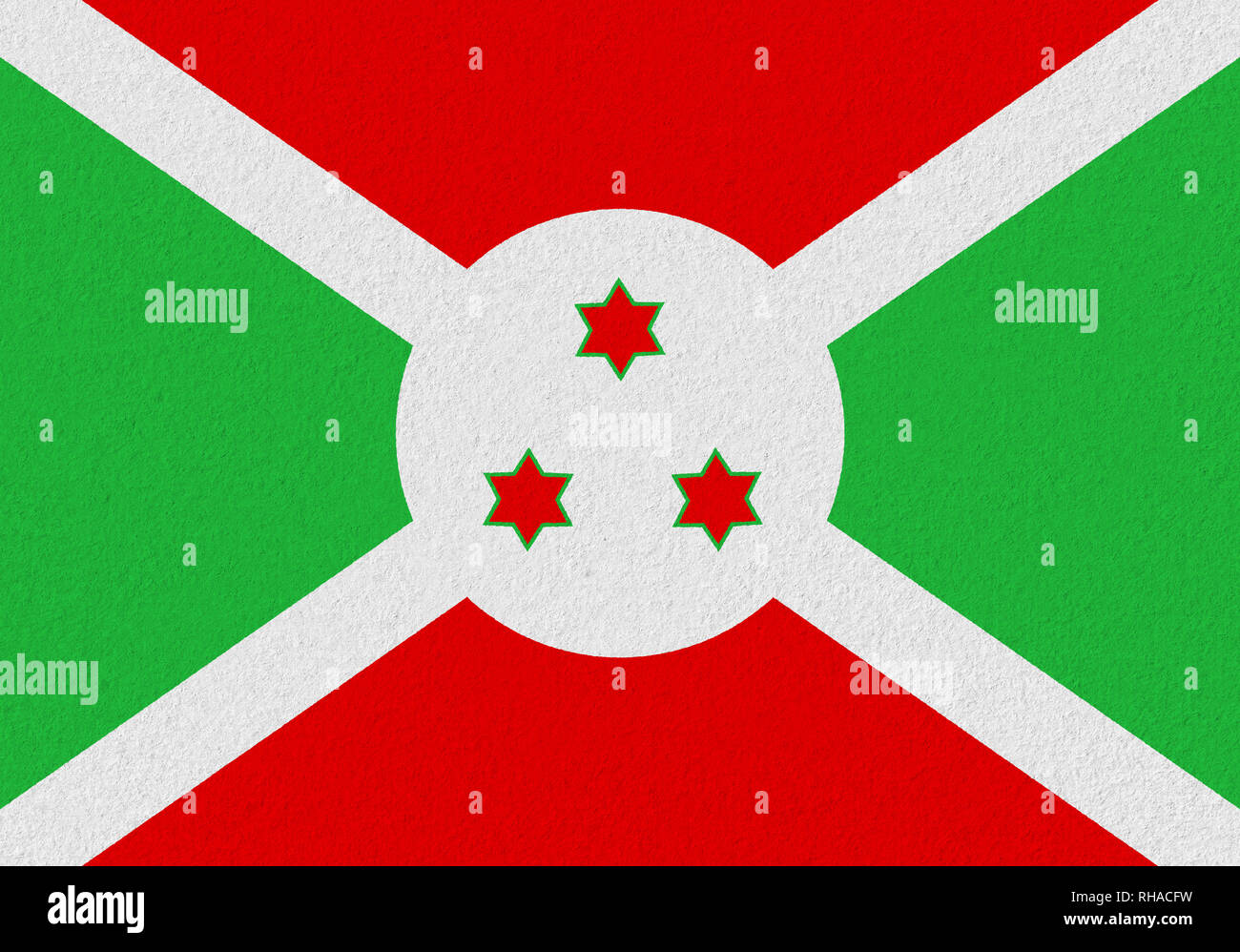 Burundi bandiera di carta. Sfondo patriottico. Bandiera nazionale del Burundi Foto Stock