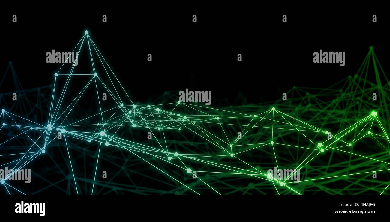 Rete di informazione online per il trasferimento digitale di dati Foto Stock
