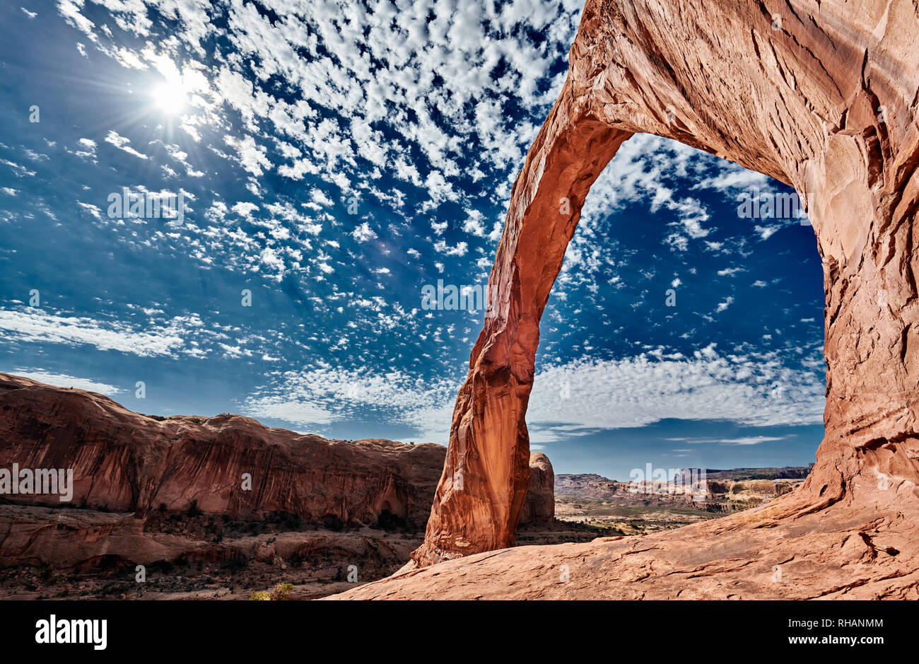 Arco di Corona, Moab, Utah, Stati Uniti d'America, Nord America arco di corona, Moab, Utah, USA, Nordamerika Foto Stock