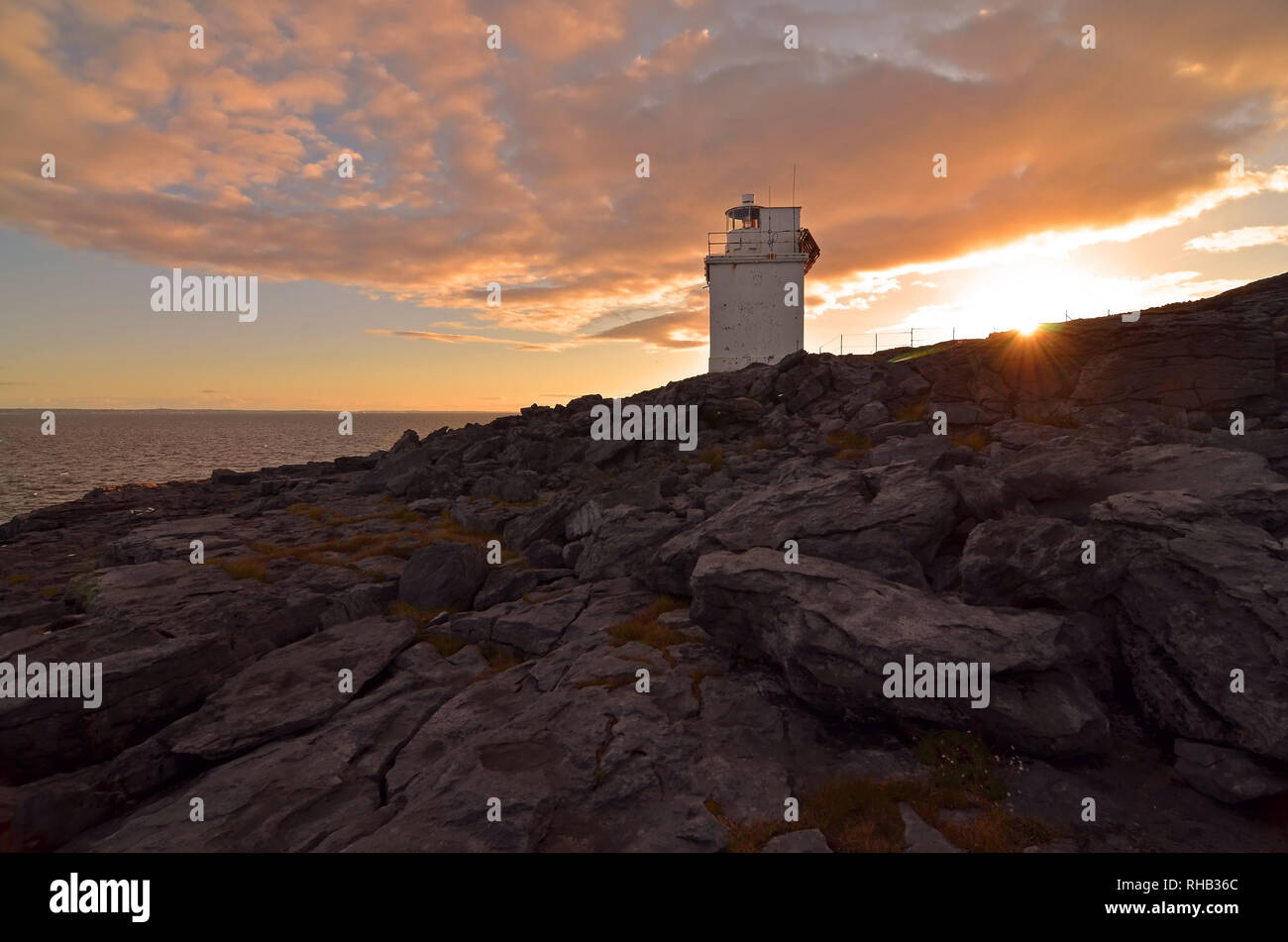 Blackhead lighthouse, Foto Stock
