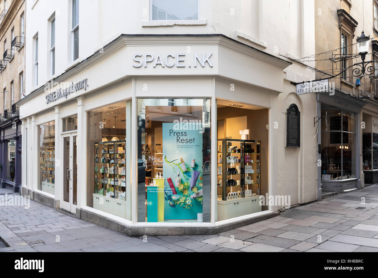 Space.NK.speziale, New Bond Street, Bath, Inghilterra Foto Stock