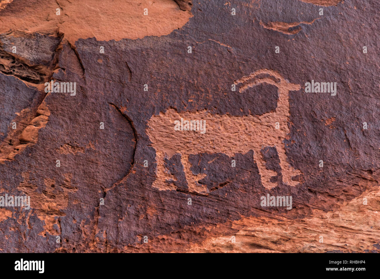 Indian Native American incisioni rupestri Parco nazionale di Capitol Reef Torrey Utah Foto Stock