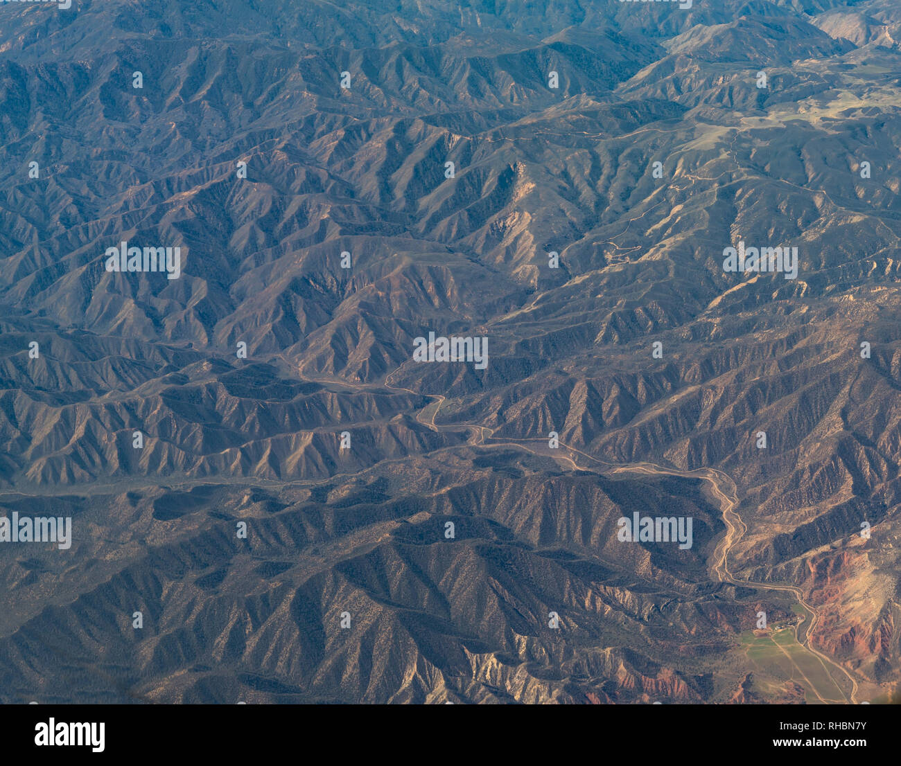 Una veduta aerea della California di San Andreas, CALIFORNIA, STATI UNITI D'AMERICA Foto Stock