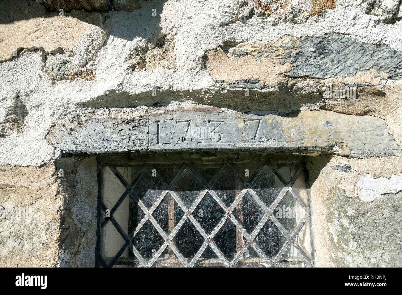 St Rhychwyns' chiesa a Llanrhychwyn vicino Trefriw nel Conwy Valley Galles del Nord il più antico sopravvissuto del VI secolo la struttura della chiesa in Galles Foto Stock