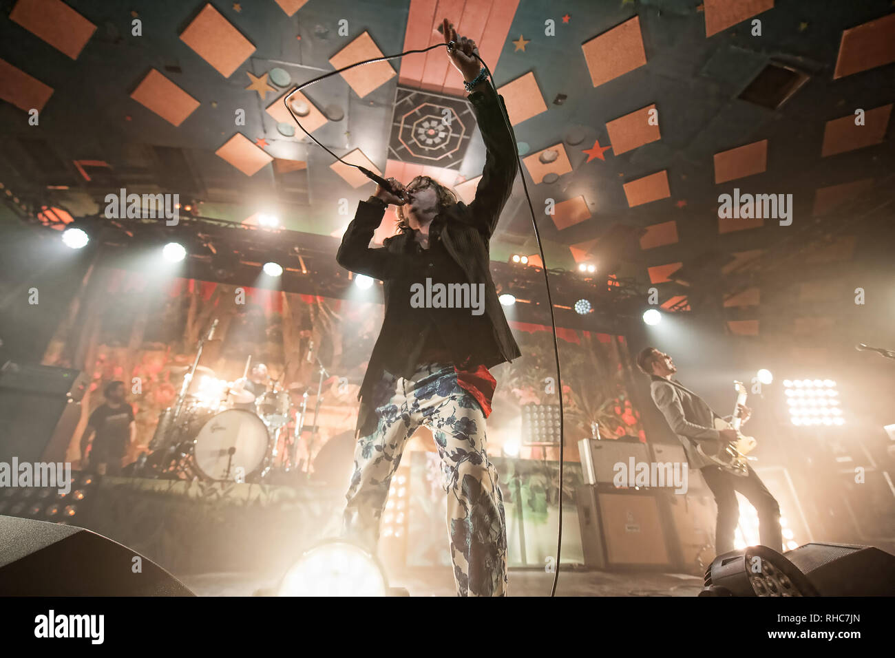 Glasgow, Scotland, Regno Unito. Il 1° febbraio 2019. Californian rock band rivale figli, in concerto presso la sala da ballo Barrowlands, Credito: Stuart Westwood/Alamy Live News Foto Stock