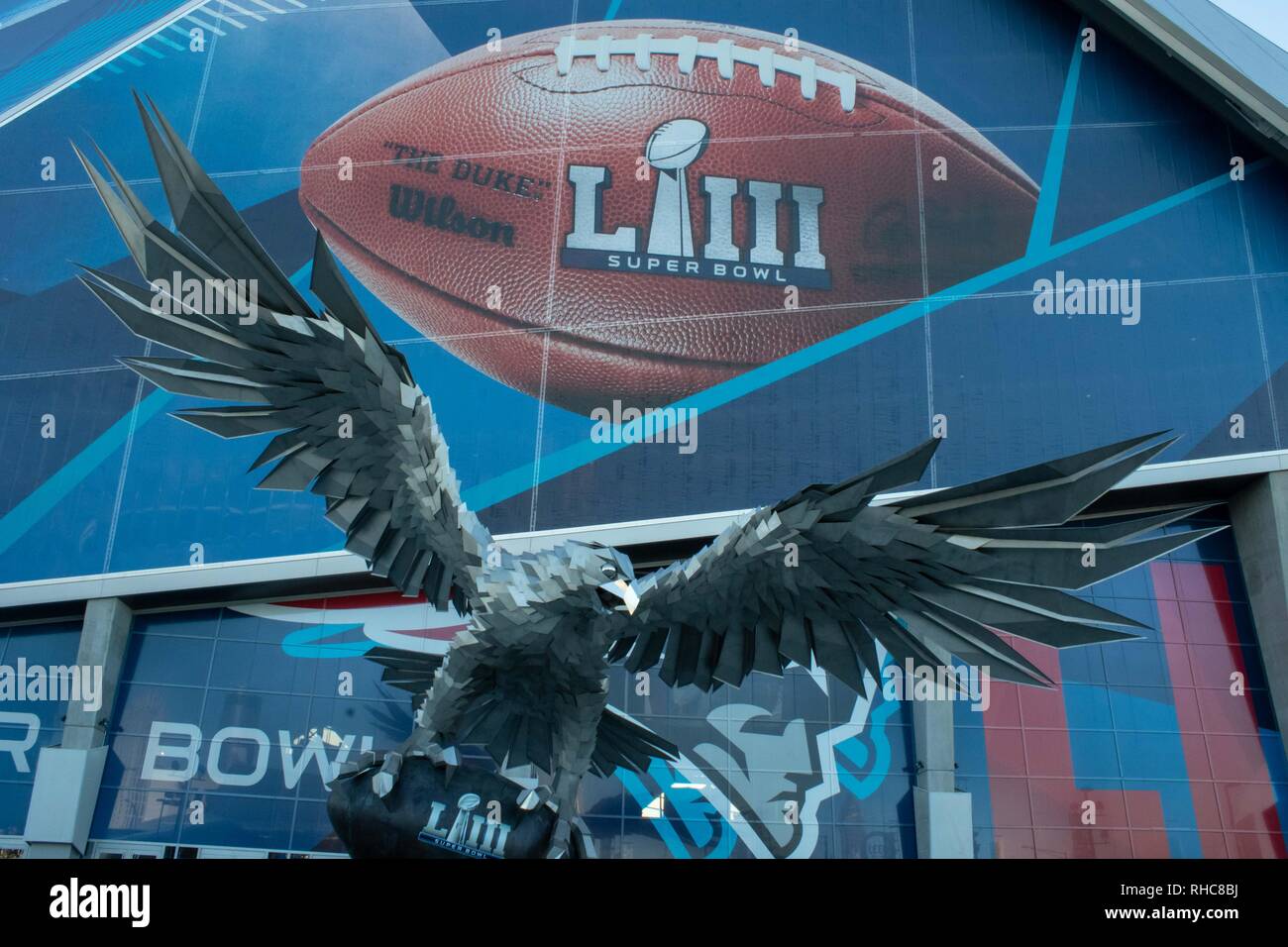 Atlanta, GA, Stati Uniti d'America. Il 1° febbraio 2019. Settimana di gioco con esperienza NFL al Super Bowl LIII presso il Georgia World Congress Center, Atlanta GA il 1 febbraio 2019. (Foto di Jevone Moore) Credito: csm/Alamy Live News Foto Stock