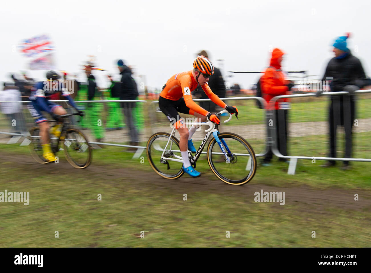 2° febbraio 2019. Bogense, Danimarca Worldchampionships Cyclecross Pim onderweg Ronhaar Credit: arancione foto vof/Alamy Live News Foto Stock
