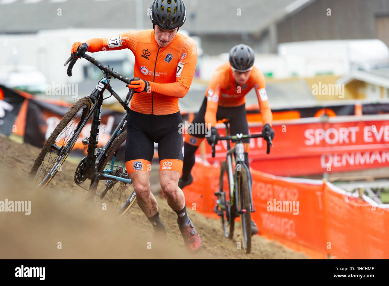 2° febbraio 2019. Bogense, Danimarca Worldchampionships Cyclecross Mees Hendrikx Credit: arancione foto vof/Alamy Live News Foto Stock
