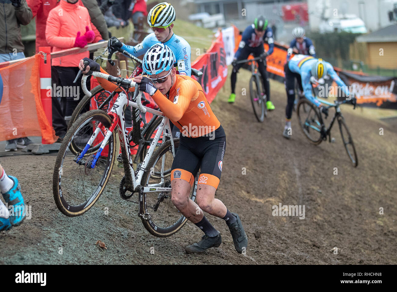 2° febbraio 2019. Bogense, Danimarca Worldchampionships Cyclecross Ryan Kamlp wordt zevende op het WK Credit: arancione foto vof/Alamy Live News Foto Stock