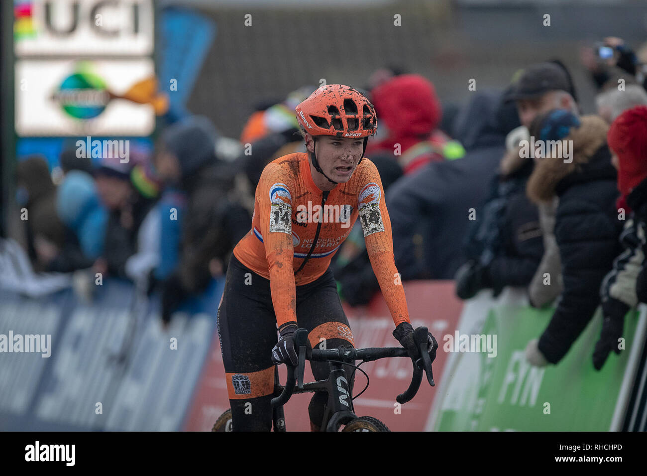 2° febbraio 2019. Bogense, Danimarca Worldchampionships Cyclecross Marianne Vos pakt brons op het WK Credit: arancione foto vof/Alamy Live News Foto Stock