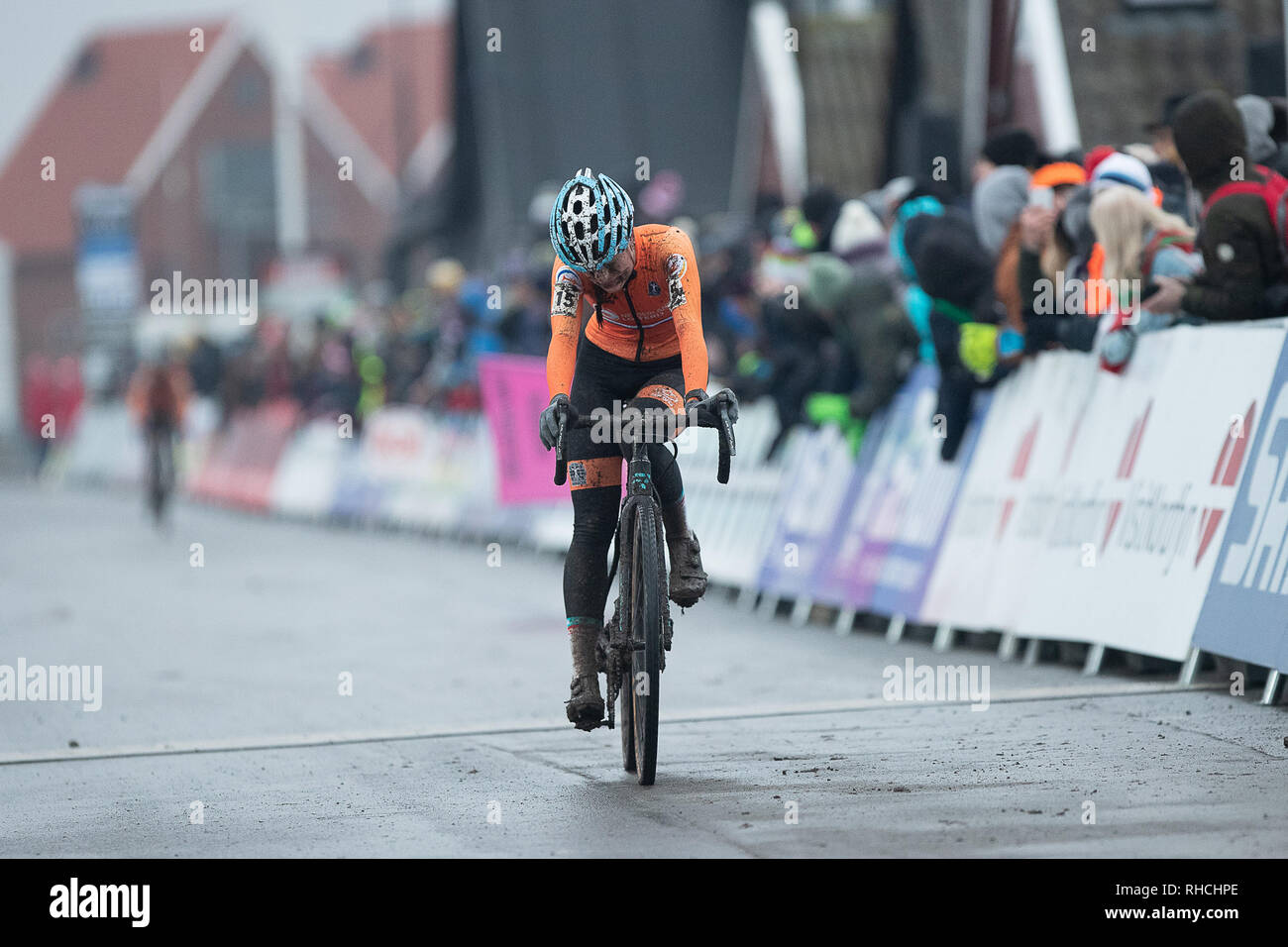 2° febbraio 2019. Bogense, Danimarca Worldchampionships Cyclecross Denise Betsema pakt de vierde plek mee Credit: arancione foto vof/Alamy Live News Foto Stock