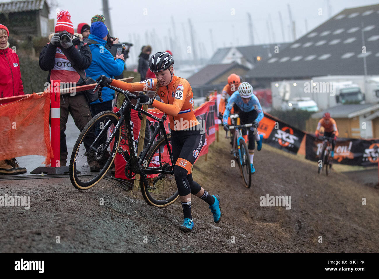 2° febbraio 2019. Bogense, Danimarca Worldchampionships Cyclecross Annemarie credito peggiore: arancione foto vof/Alamy Live News Foto Stock