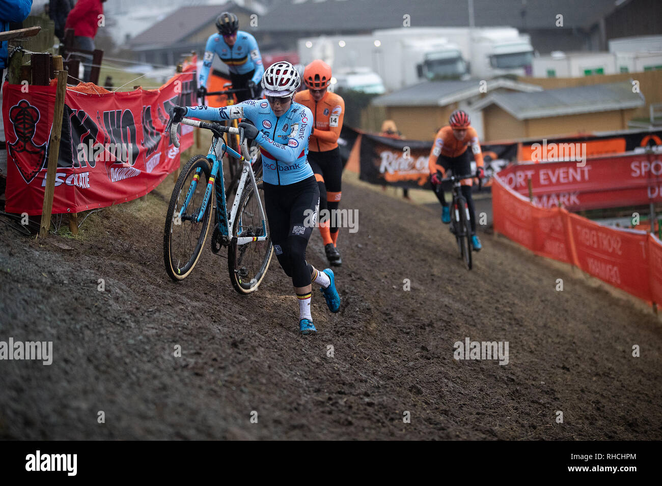 2° febbraio 2019. Bogense, Danimarca Worldchampionships Cyclecross Sanne Cant Credit: arancione foto vof/Alamy Live News Foto Stock