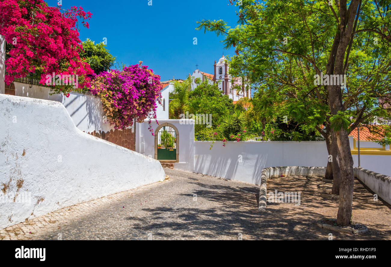 Vista panoramica nella bellissima città di Silves, Algarve, Portogallo. Foto Stock