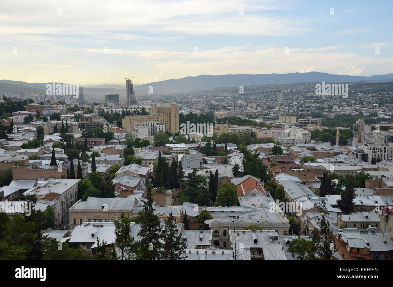 Vecchia vista di Tbilisi, Georgia Foto Stock