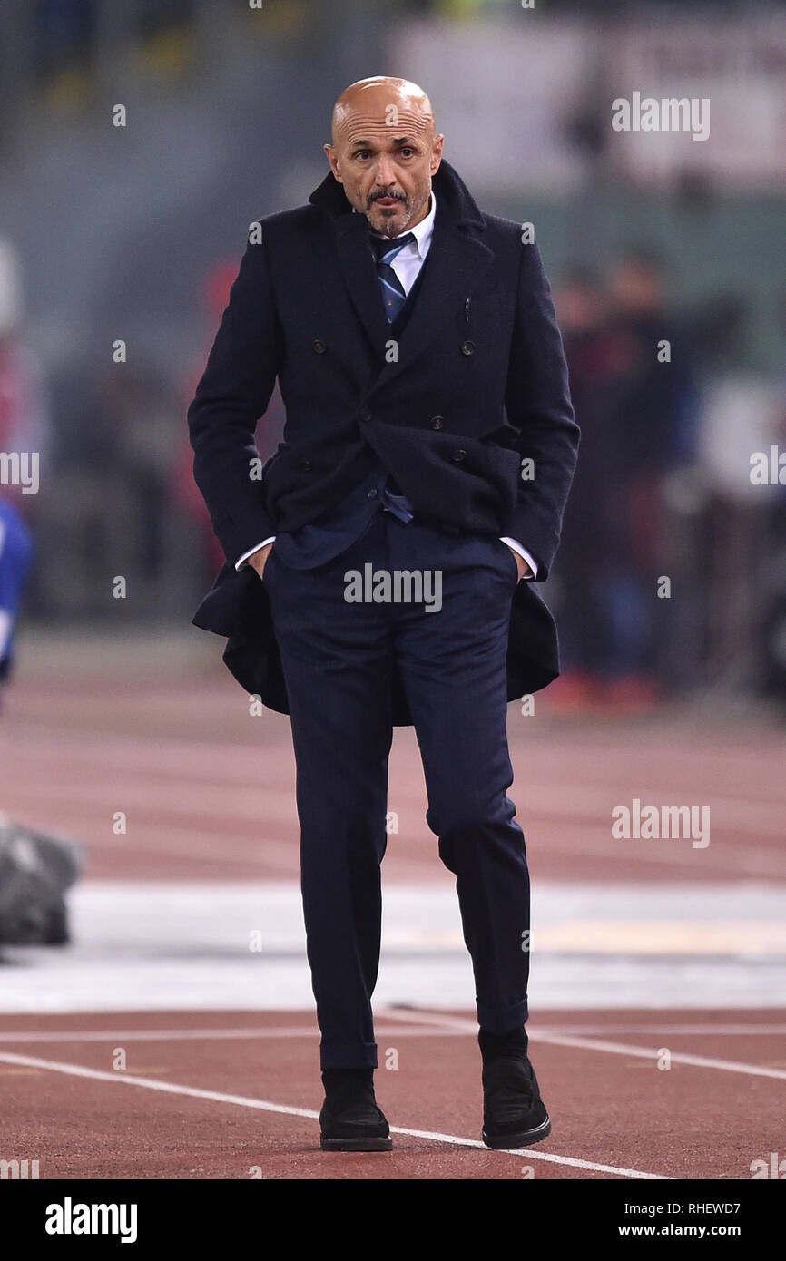 Luciano Spalletti, pullman Inter Roma 02-12-2018 Olimpic stadium il calcio  di Serie A 2018/2019 come Roma - Inter Foto Antonietta Baldassarre /  Insidefoto Foto stock - Alamy