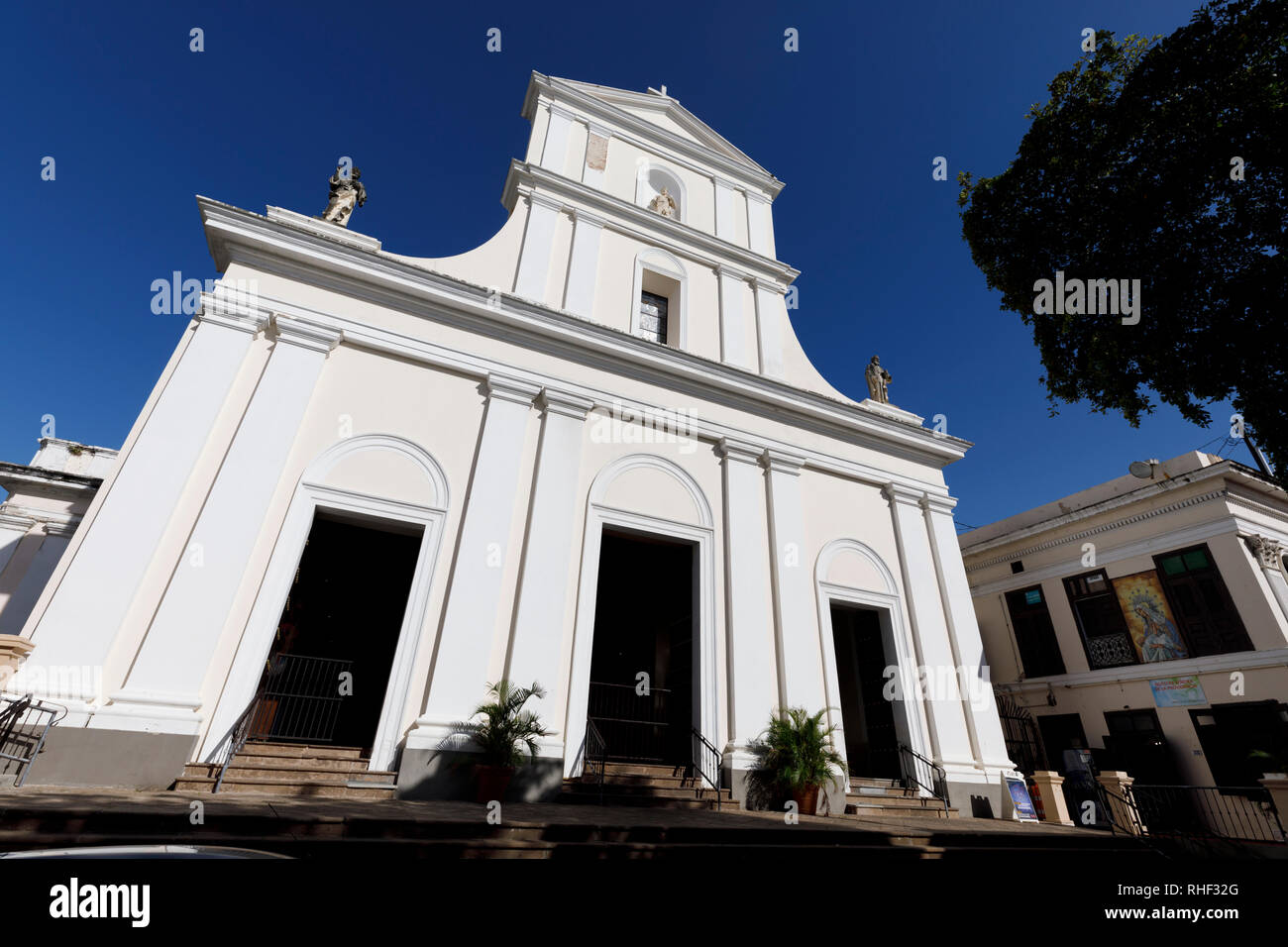 Catedral Metropolitana Basilica de San Juan Bautista , Old San Juan, Puerto Rico Foto Stock