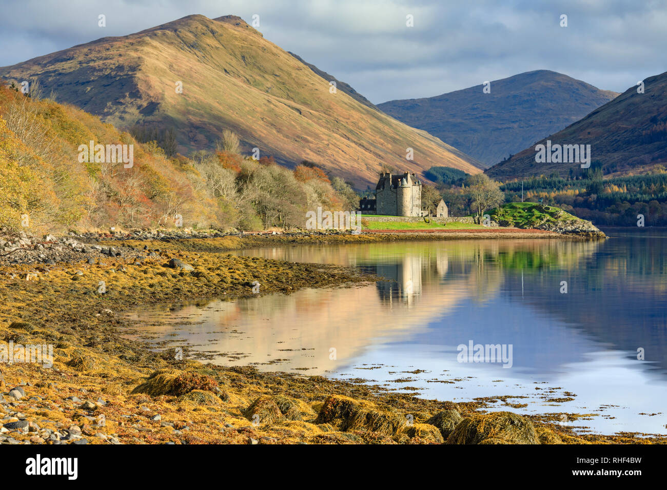 Dunderave castello sul Loch Fyne Foto Stock
