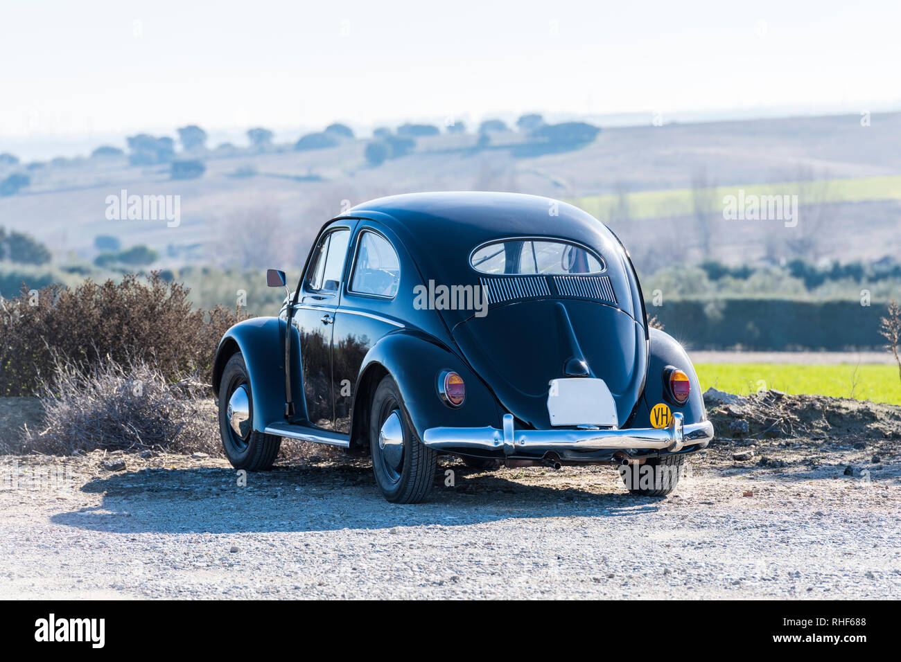 Collettore Vintage Volkswagen maggiolino vista dal retro Foto stock - Alamy