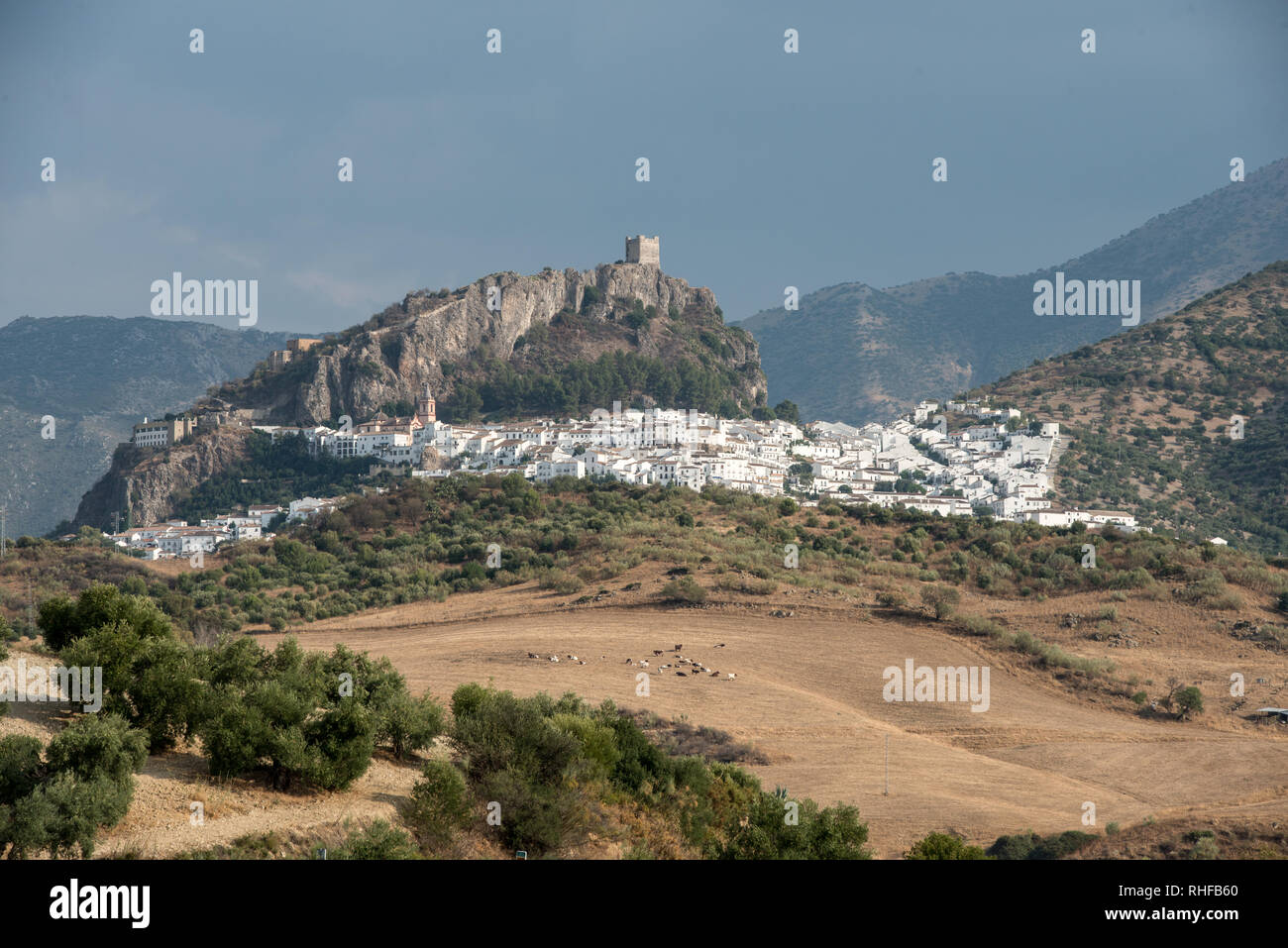 Pueblos Blancos - La città bianca in Andalusia, Spagna Foto Stock