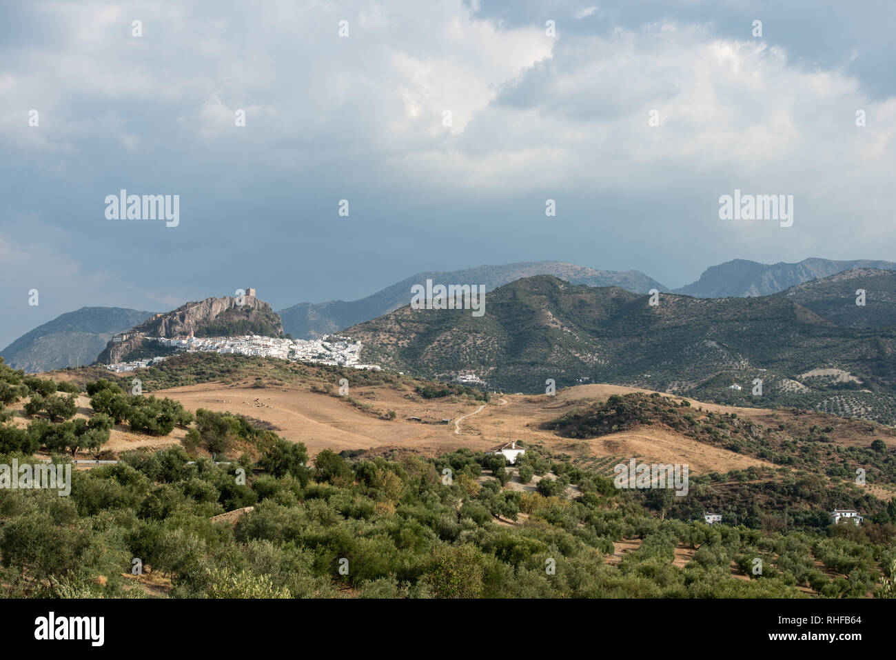 Pueblos Blancos - La città bianca in Andalusia, Spagna Foto Stock