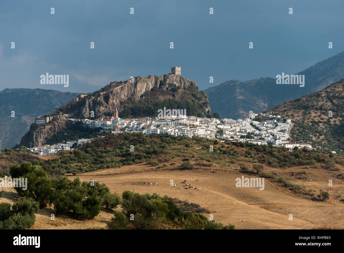 Pueblos Blancos - La città bianca in Andalusia, Spagna Foto Stock