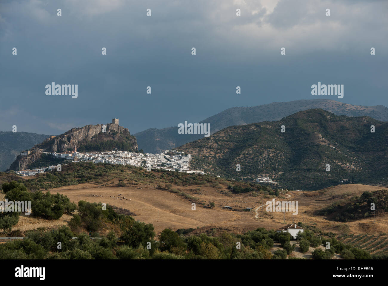 Pueblos Blancos - La città bianca in Andalusia, Spagna Foto Stock