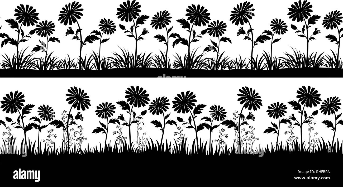 Fiori sagome, senza saldatura Illustrazione Vettoriale