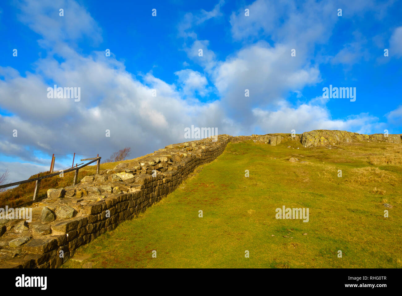 Il Vallo di Adriano, Walltown, Northumberland Foto Stock