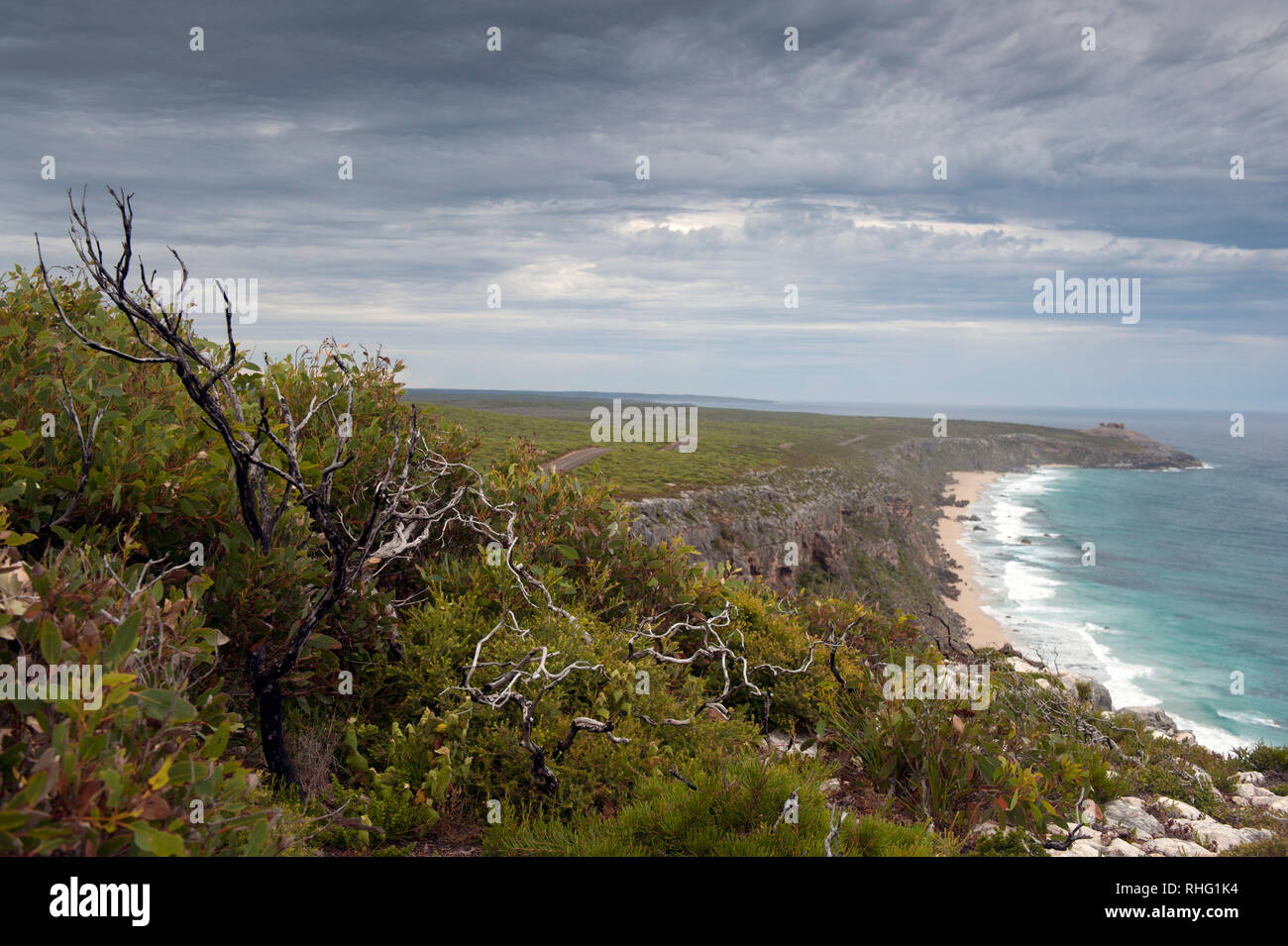 Vista generale di Remarkable Rocks, Kangaroo Island, South Australia, Australia Foto Stock