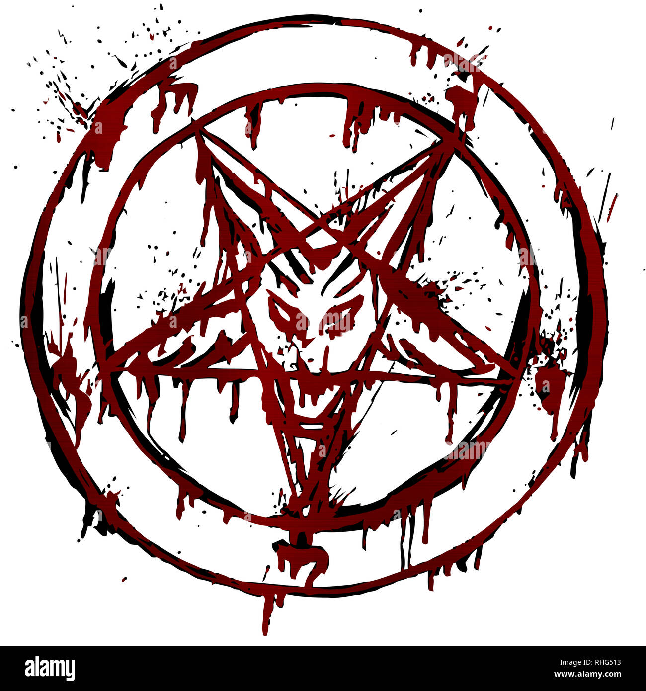 pentagram-satana-occulto-diavolo-rosso-sangue-paganesimo-illustrazione
