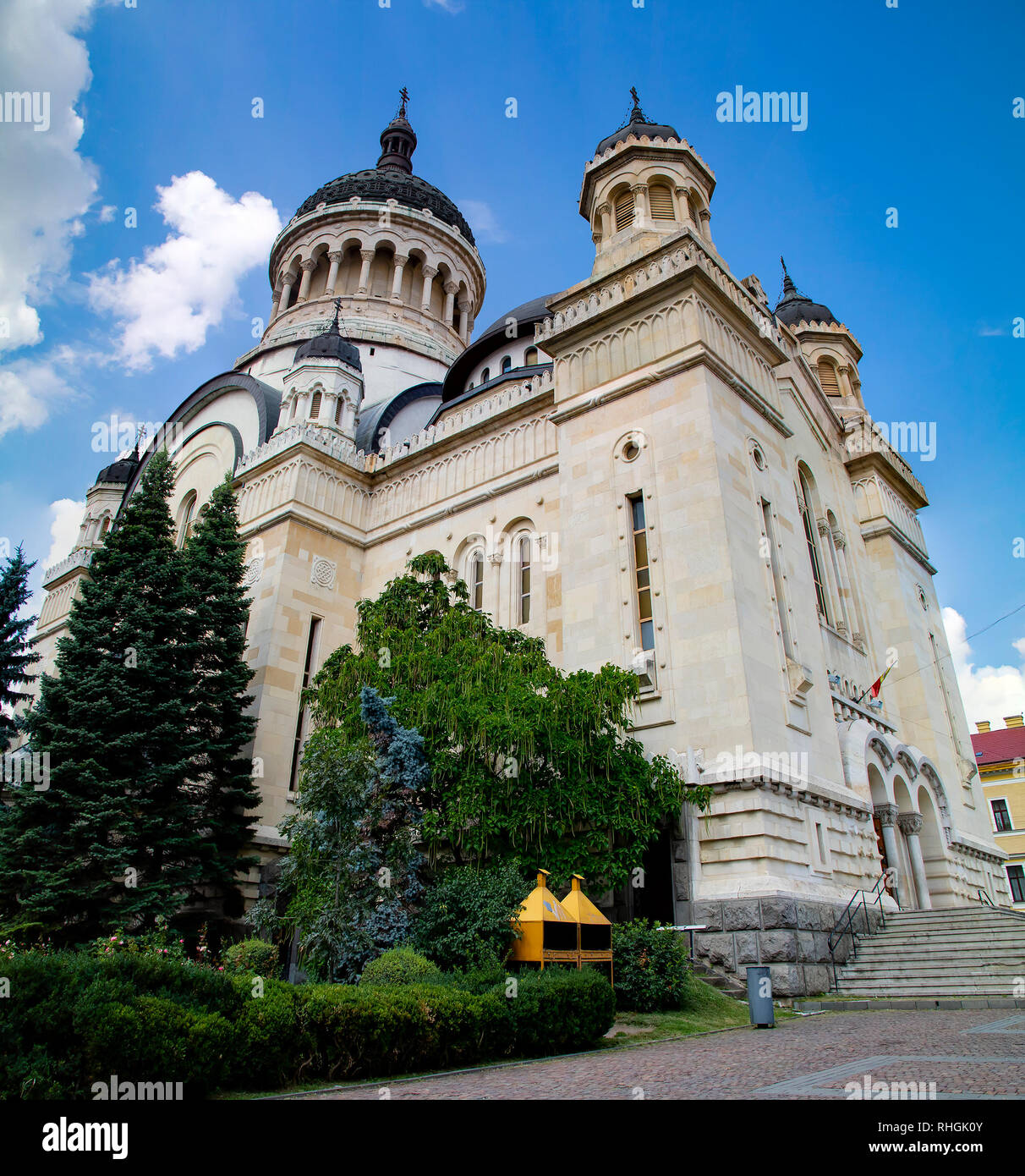 Cluj Napoca, Romania - 31 Luglio 2018: Dormizione della Theotokos cattedrale, Cluj-Napoca, Romania Foto Stock