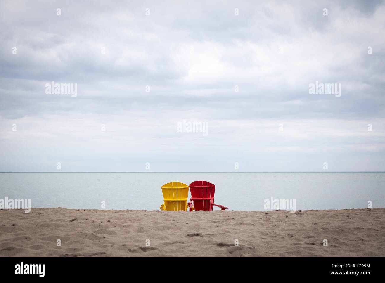 Sedie a sdraio a Toronto in Canada Foto Stock