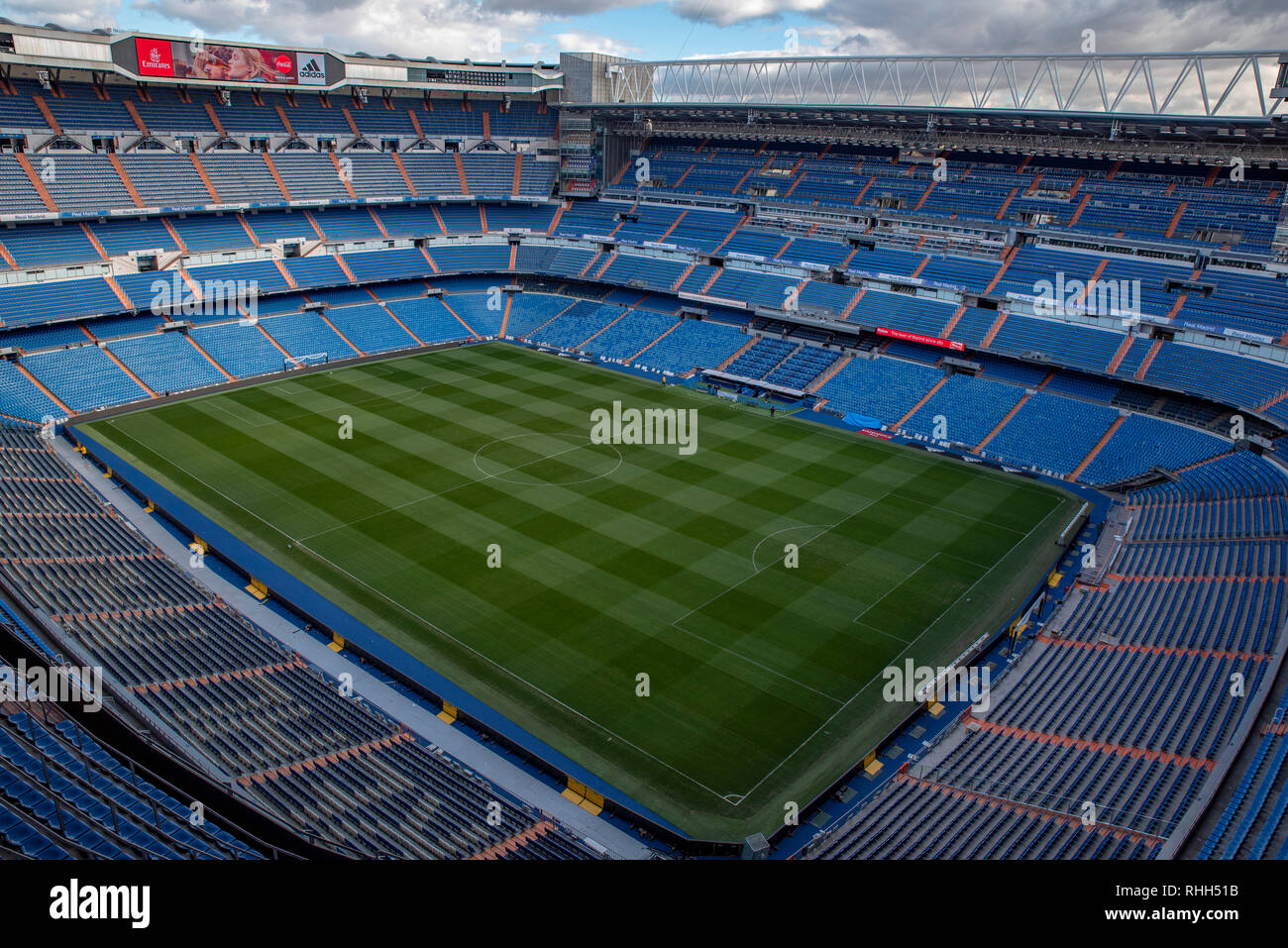 MADRID, Spagna - Santiago Bernabeu Stadium è la corrente casa stadio del Real Madrid FC Foto Stock