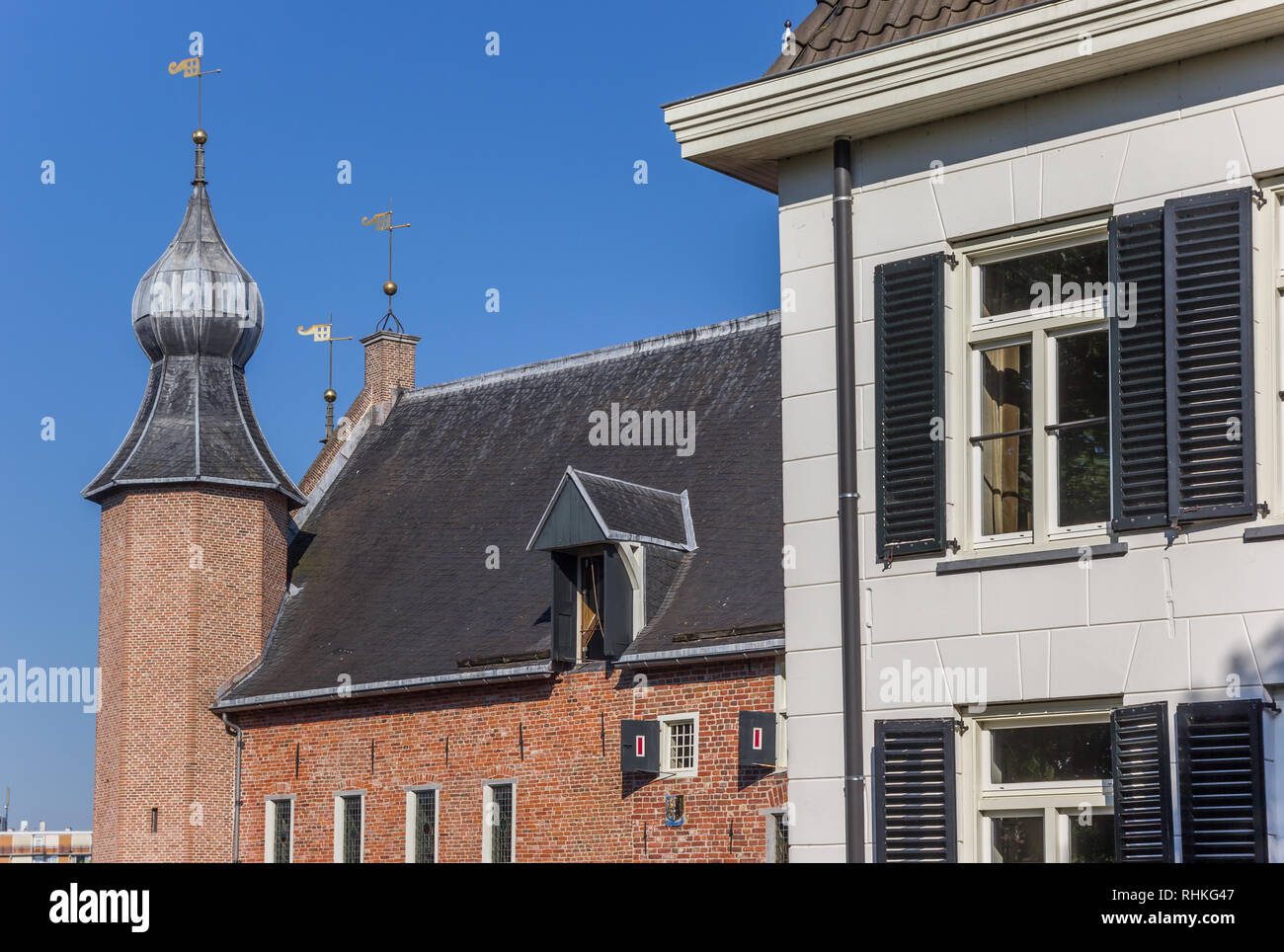 Old House e il castello di Coevorden, Olanda Foto Stock