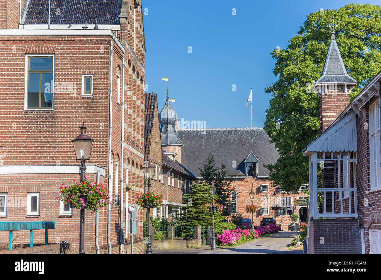 Case e castello di Coevorden, Paesi Bassi Foto Stock