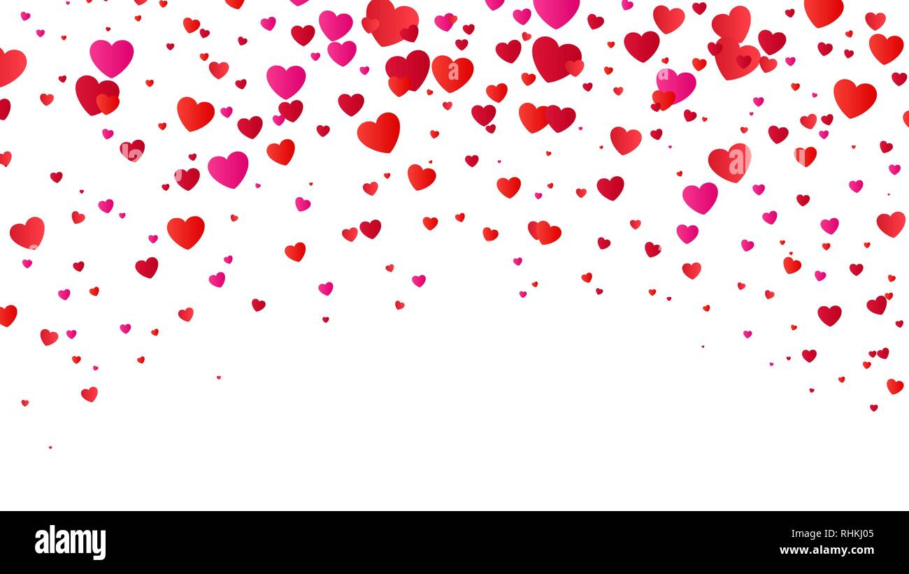 Rosso colorato Halftone di cuore il giorno di San Valentino sfondo. Cuore rosso su bianco. Illustrazione Vettoriale Illustrazione Vettoriale