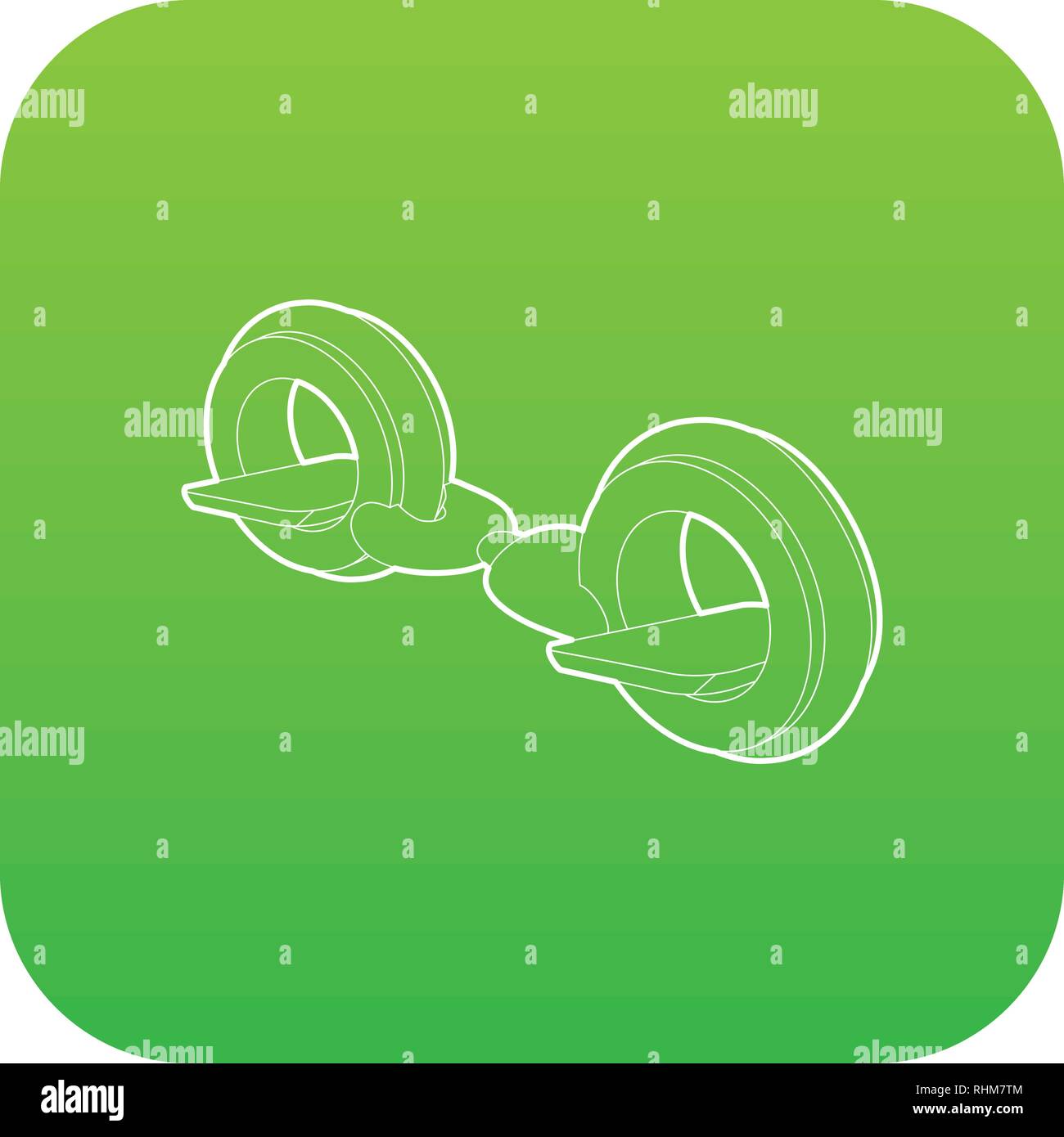 Poco segway icona Vettore verde Illustrazione Vettoriale