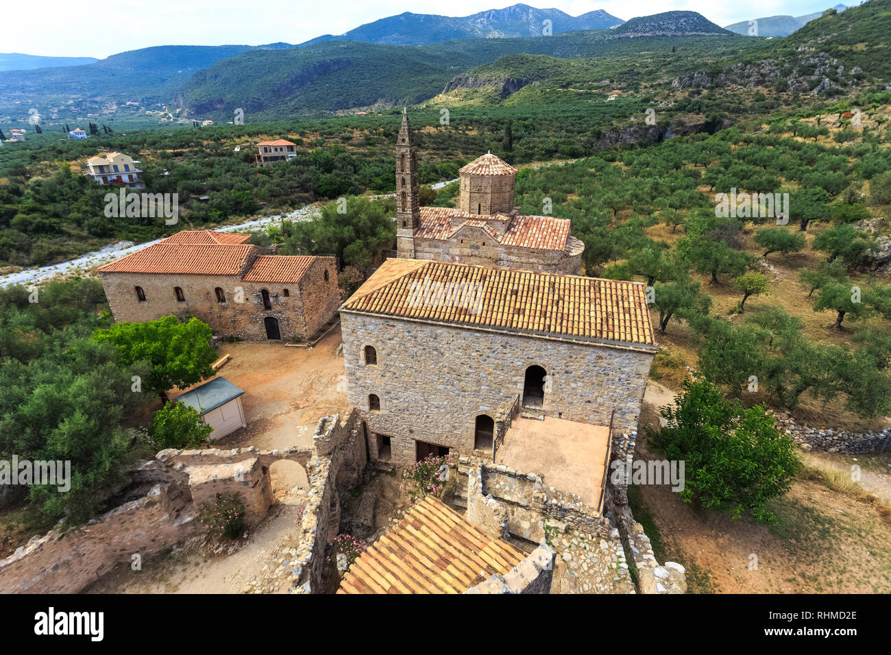 Vecchio Kardamyli - il borgo medievale sul Peloponneso Foto Stock