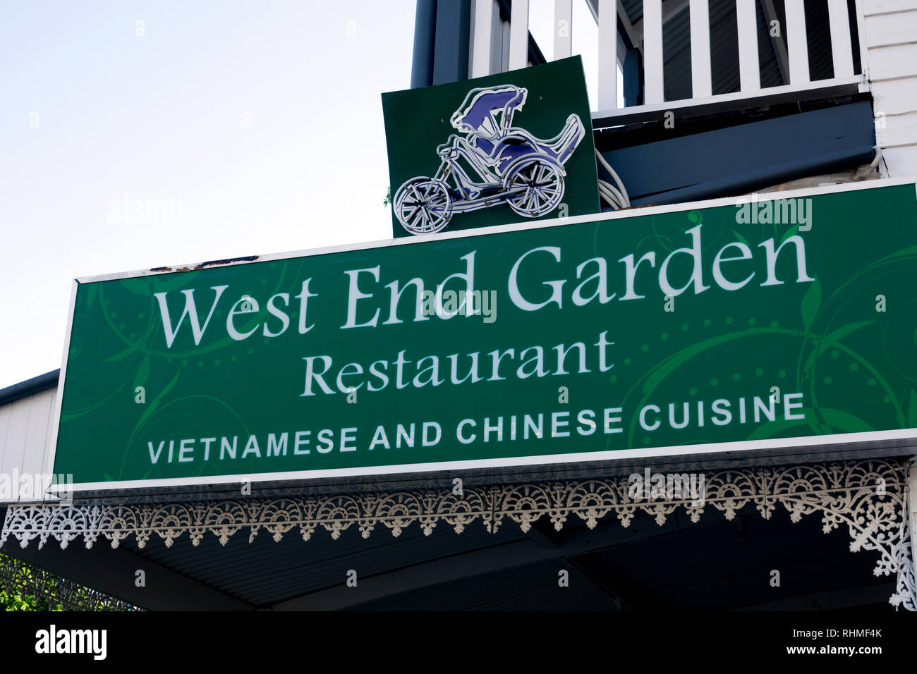 Restaurant sign, West End, Brisbane, Queensland, Australia Foto Stock