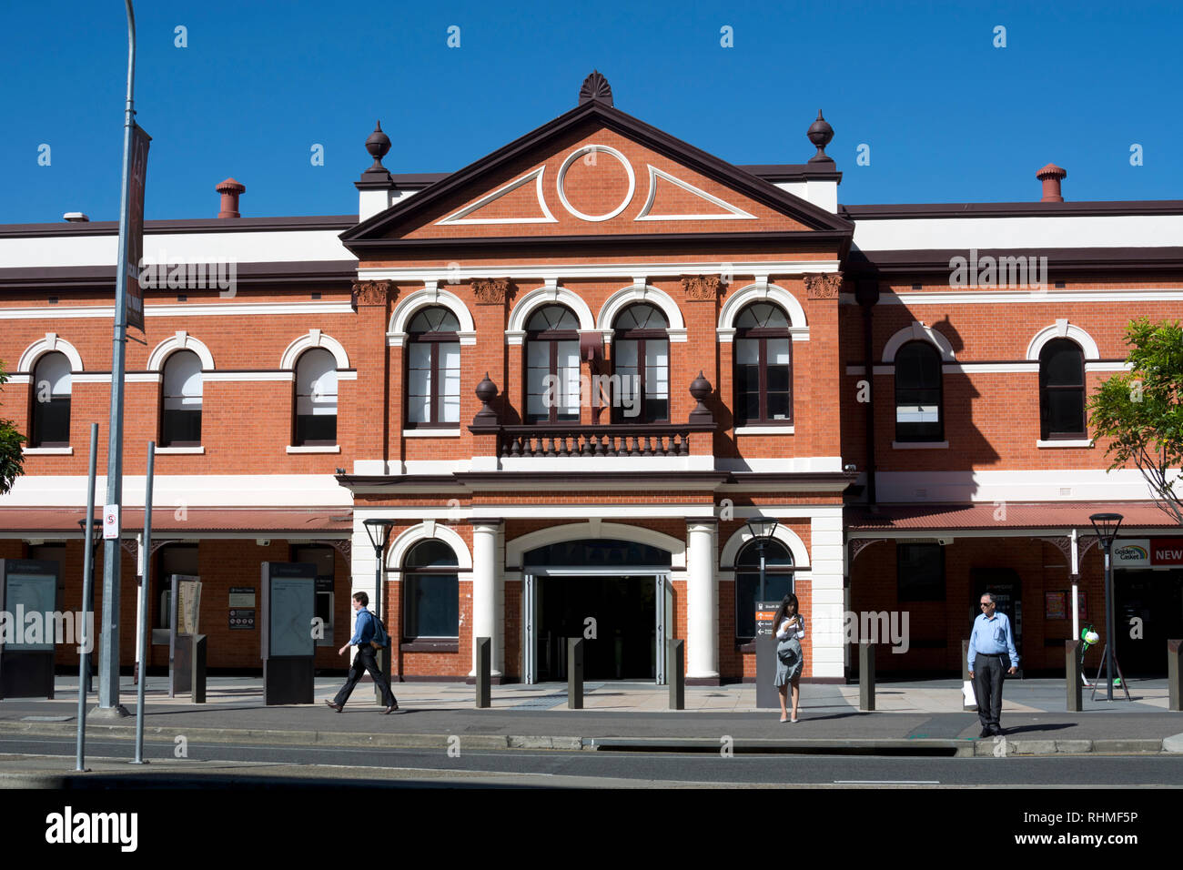 South Brisbane stazione ferroviaria, Brisbane, Queensland, Australia Foto Stock