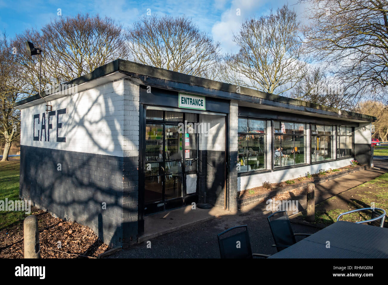 Inglese tradizionale con lavoratori cafe di Doncaster, nello Yorkshire, Inghilterra Foto Stock