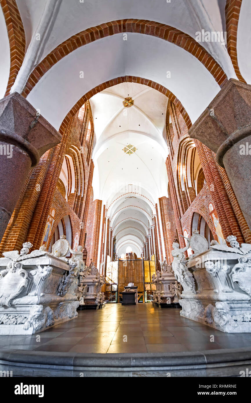 Roskilde Domkirke (Danimarca, Zelanda); Domkirche zu Roskilde, Dänemark Foto Stock